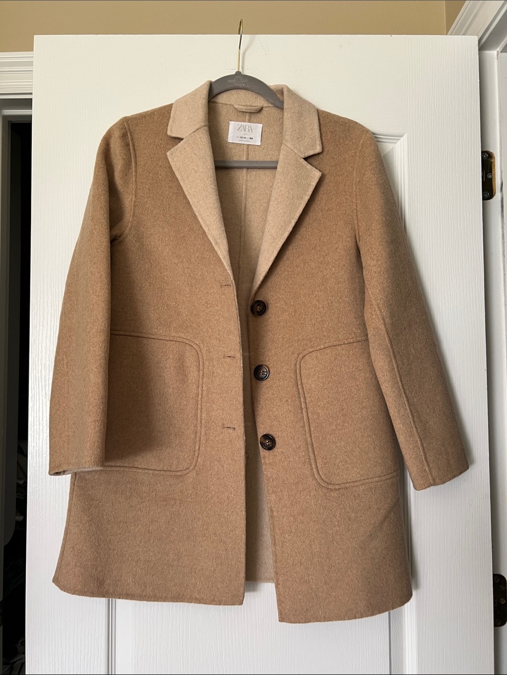 Zara Two-Tone Camel Wool Jacket